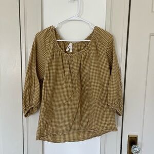 Pact organic gingham cotton top